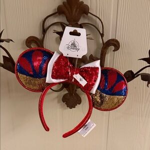 Disney Red and Gold Sequin Minnie Ears New with tags! NWT!